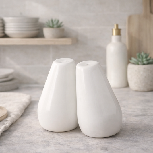 Pure Form Ceramic Salt & Pepper Shakers